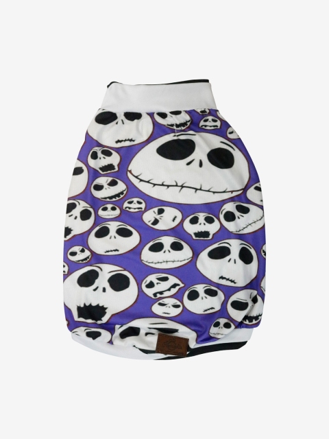 

Pawsindia Purple & White Skulls Printed Dog T-Shirt XL