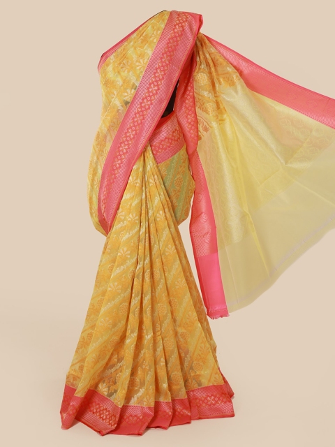 

Pothys Yellow & Red Tissue Woven Design Saree
