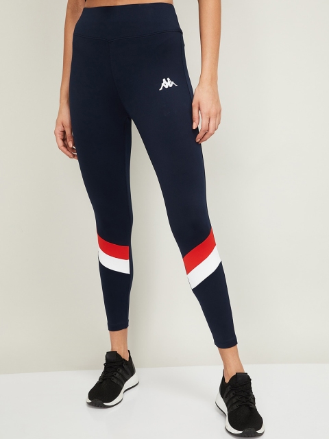 

Kappa Women Navy Blue Solid Tights