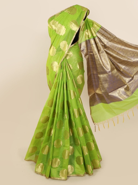 

Pothys Green Woven Design Silk Cotton Saree