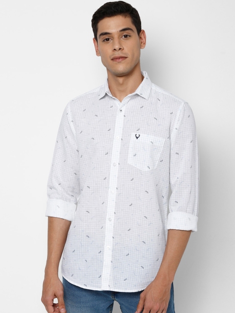 

Allen Solly Men White Slim Fit Printed Casual Shirt