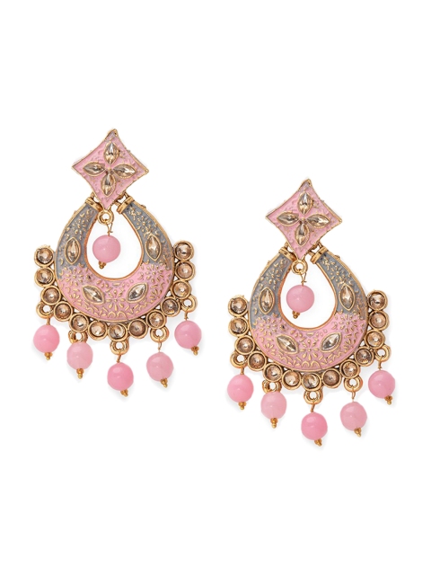 

Rangriti Pink Contemporary Chandbalis