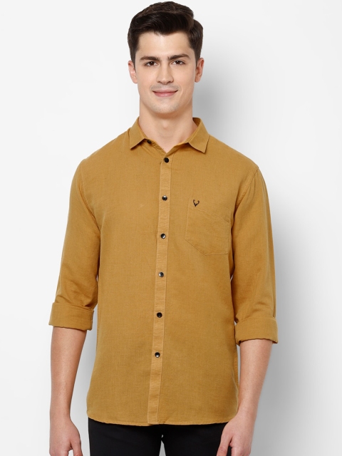 

Allen Solly Men Yellow Slim Fit Solid Casual Shirt