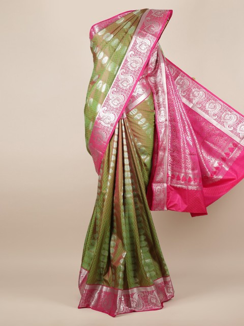 

Pothys Green & Pink Art Silk Woven Design Saree