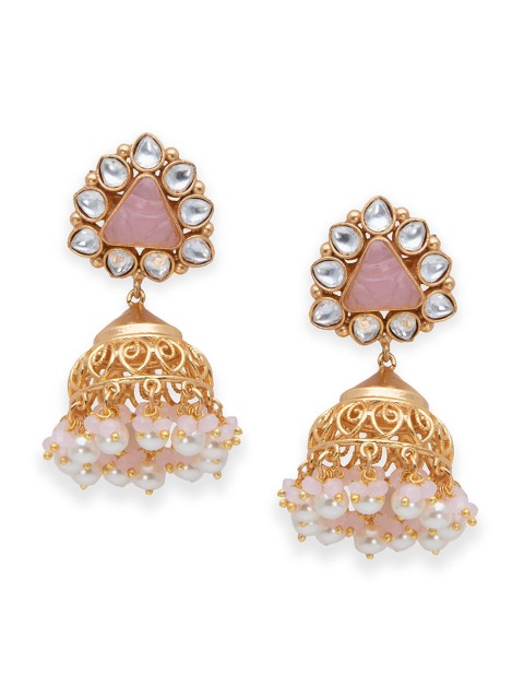 

Biba Pink Dome Shaped Jhumkas