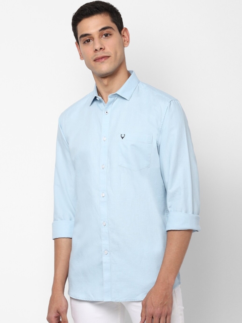 

Allen Solly Men Blue Slim Fit Solid Casual Shirt