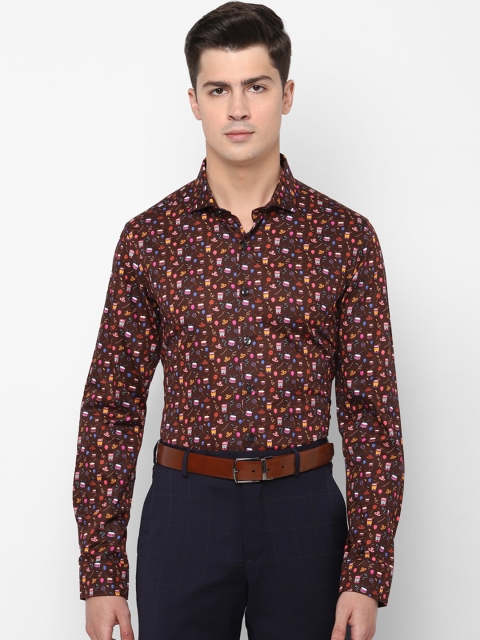

SIMON CARTER LONDON Men Brown Slim Fit Printed Casual Shirt