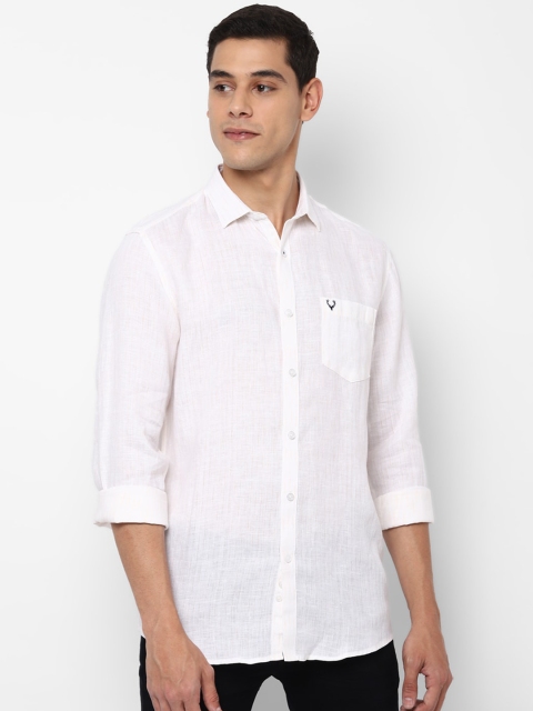 

Allen Solly Men White & Beige Slim Fit Printed Casual Shirt