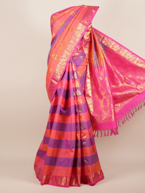

Pothys Multicoloured Woven Design Pure Silk Saree, Multi
