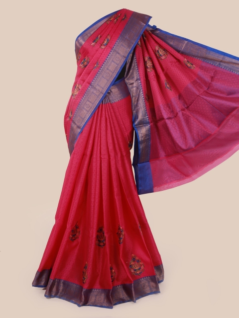 

Pothys Pink Woven Design Cotton Blend Saree