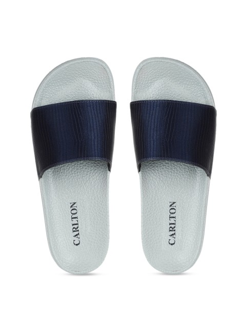 

Carlton London sports Women Navy Blue Solid Sliders