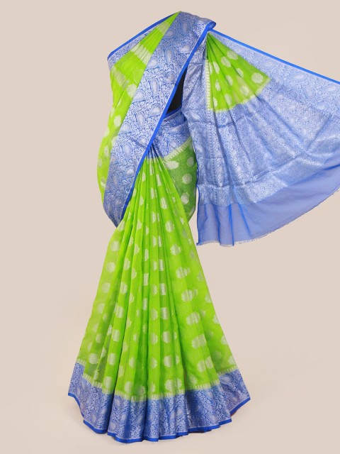 

Pothys Green Woven Design Cotton Blend Saree