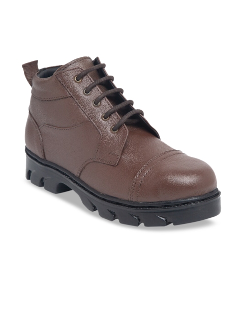 

Teakwood Leathers Men Leather Flat Boots, Brown