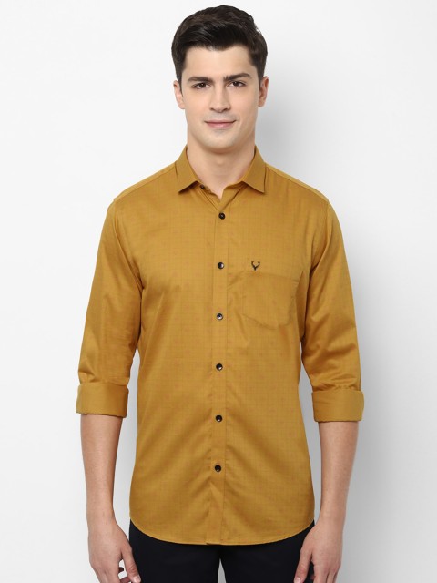 

Allen Solly Men Khaki Slim Fit Solid Casual Shirt