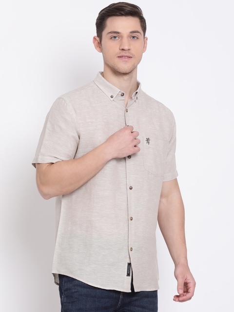 

Red Tape Men Beige Regular Fit Solid Casual Shirt