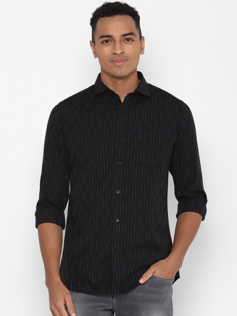 

Allen Solly Men Black Slim Fit Striped Casual Shirt