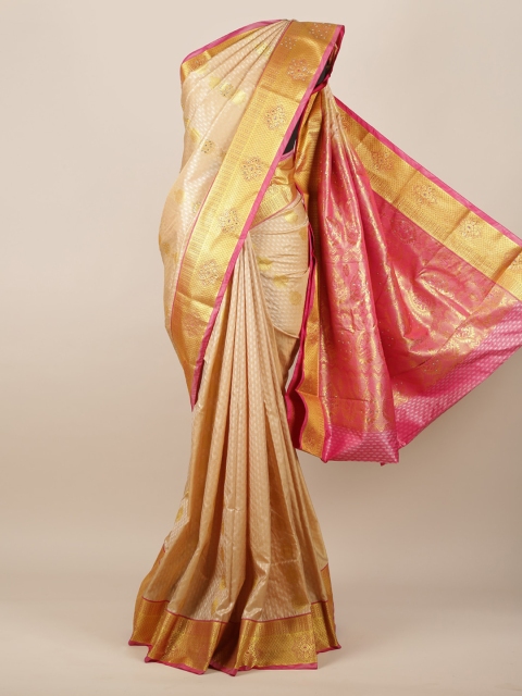 

Pothys Beige Woven Design Art Silk Saree