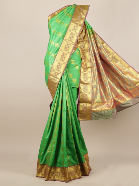 

Pothys Green Woven Design Art Silk Saree