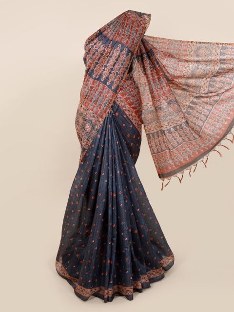 

Pothys Grey Woven Design Cotton Blend Saree