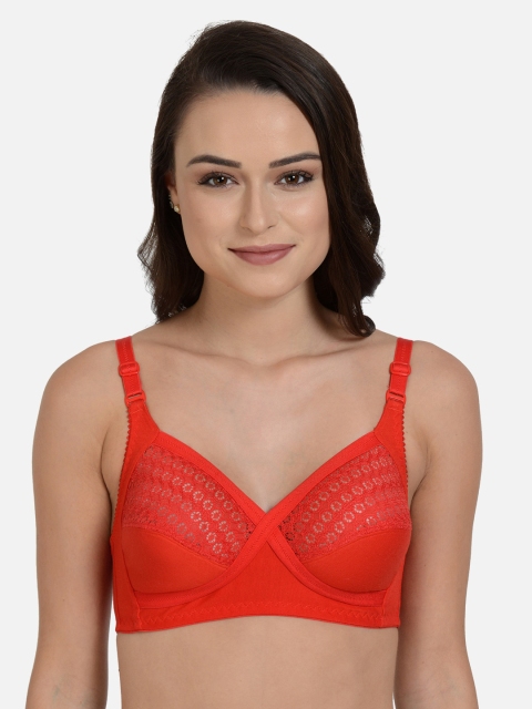

mod & shy Red Solid Non-Wired Non Padded Everyday Bra MS172M