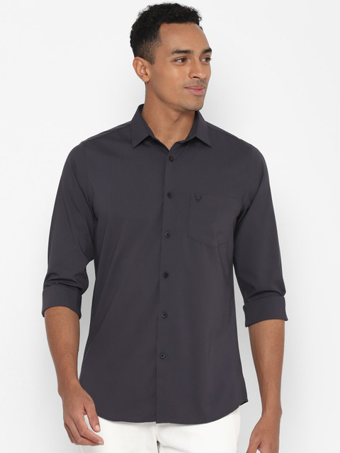 

Allen Solly Men Grey Slim Fit Solid Casual Shirt