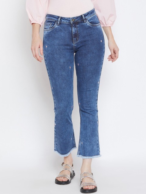 

CAMLA Women Blue Regular Fit Mid-Rise Low Distress Jeans