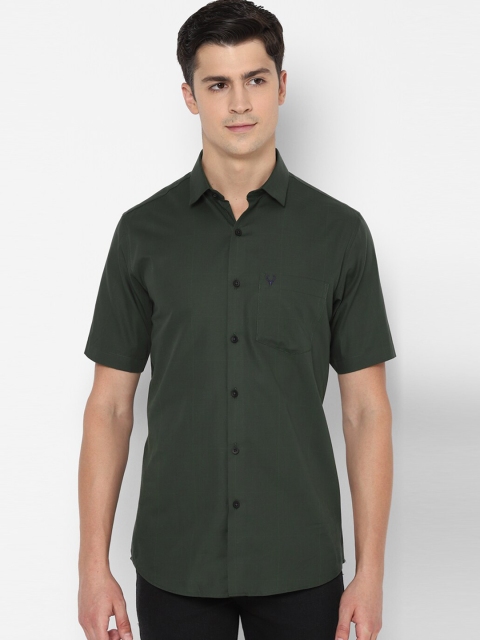 

Allen Solly Men Olive Green Slim Fit Solid Casual Shirt