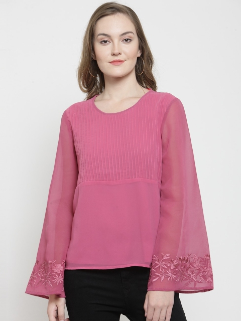 

Kiaasa Pink Flared Sleeves Regular Top