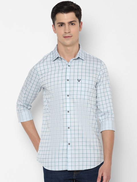 

Allen Solly Men Blue Slim Fit Checked Casual Shirt