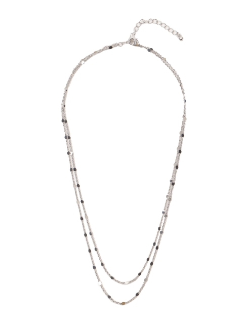 FOREVER 21 Silver-Toned Metal Layered Necklace