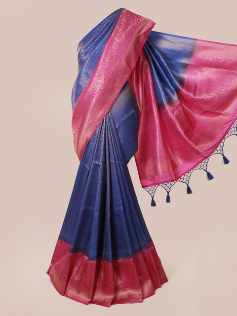 

Pothys Blue Woven Design Art Silk Saree