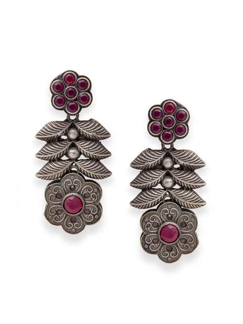 

Rangriti Pink Contemporary Drop Earrings