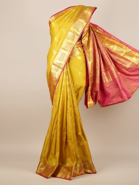 

Pothys Yellow Woven Design Art Silk Saree