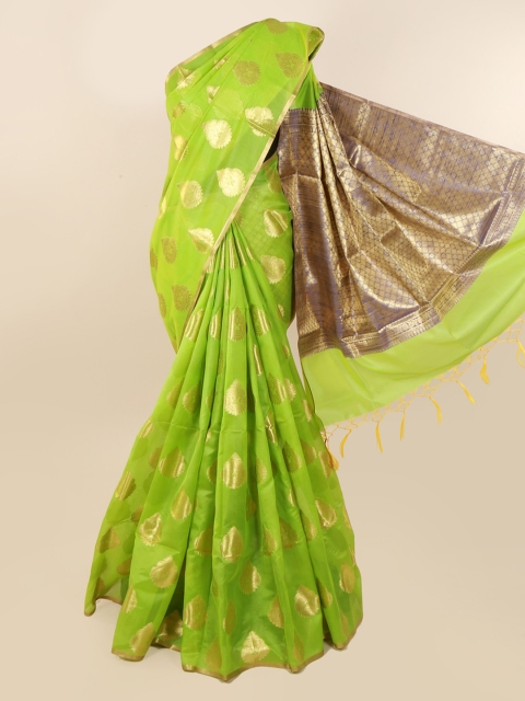 

Pothys Green Woven Design Silk Cotton Saree