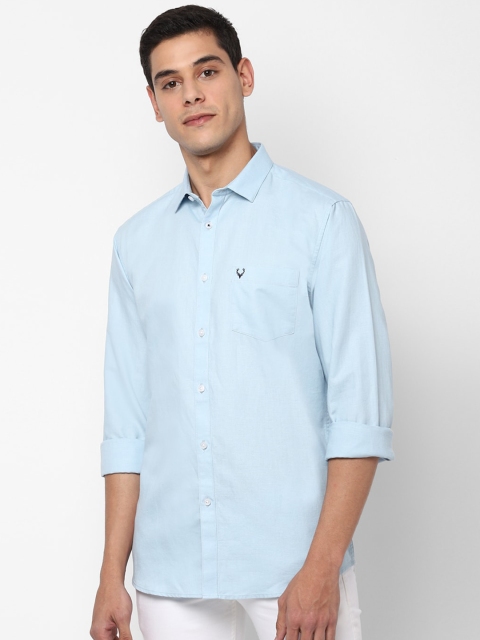 

Allen Solly Men Blue Slim Fit Solid Casual Shirt