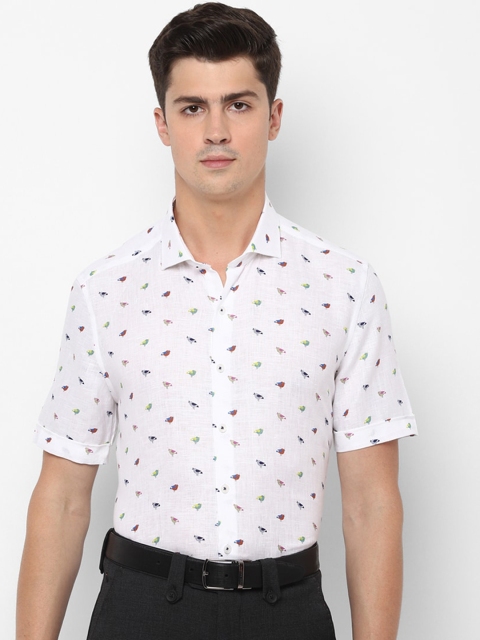 

SIMON CARTER LONDON Men White Slim Fit Printed Casual Shirt