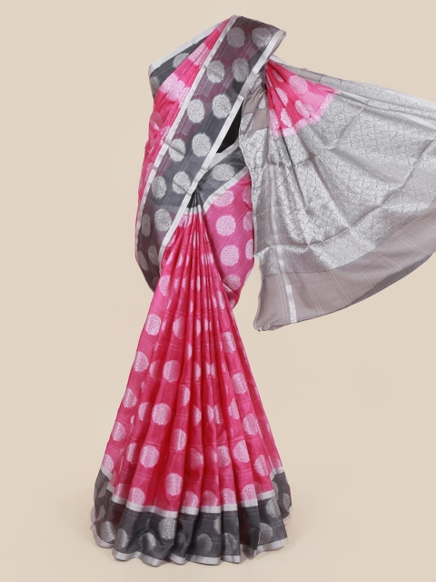 

Pothys Pink Woven Design Cotton Blend Saree