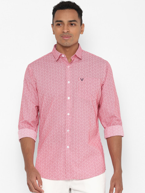 

Allen Solly Men Red & Off-White Slim Fit Printed Casual Shirt
