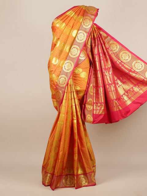 

Pothys Orange Woven Design Art Silk Saree
