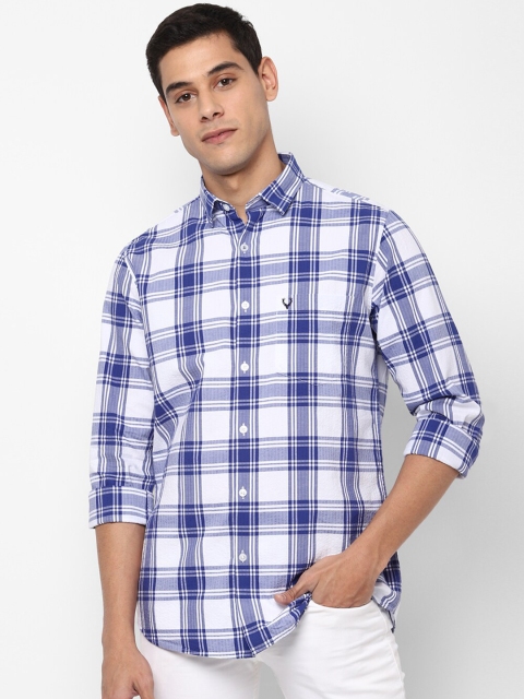

Allen Solly Men Blue Slim Fit Checked Casual Shirt