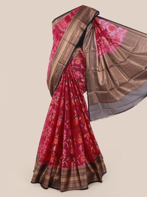 

Pothys Magenta Woven Design Tissue Saree