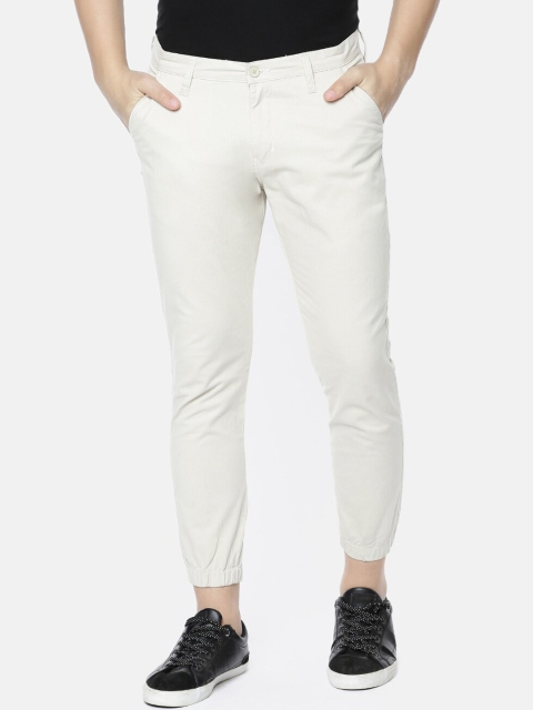 

Mucho Solo Men White Skinny Fit Solid Chinos
