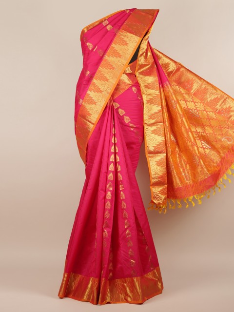 

Pothys Pink Woven Design Pure Silk Saree