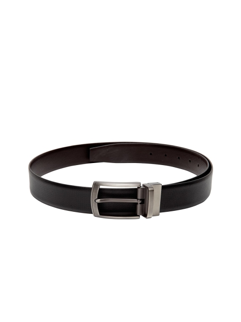 

Teakwood Leathers Men Black & Brown Textured Leather Belt