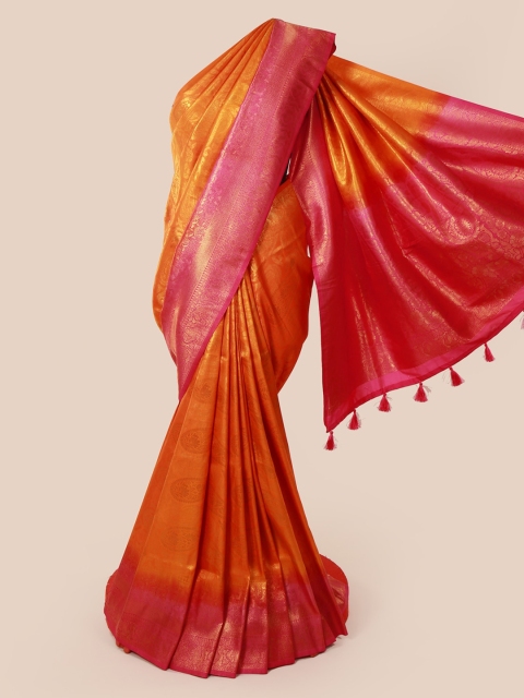

Pothys Orange Woven Design Art Silk Saree