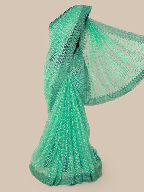 

Pothys Green Woven Design Supernet Saree
