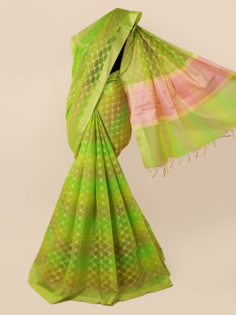 

Pothys Green Woven Design Cotton Blend Saree