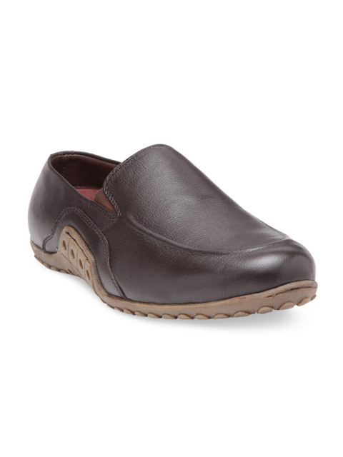 

Teakwood Leathers Men Brown Leather Driving Shoes