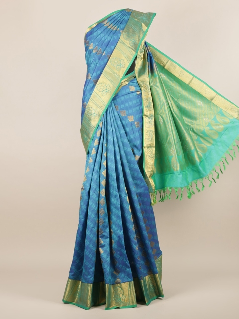 

Pothys Blue Woven Design Pure Silk Saree