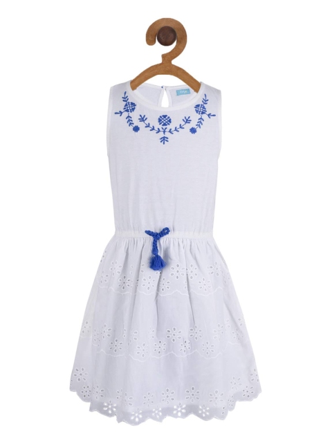 

Miyo Girls White Solid Maxi Dress